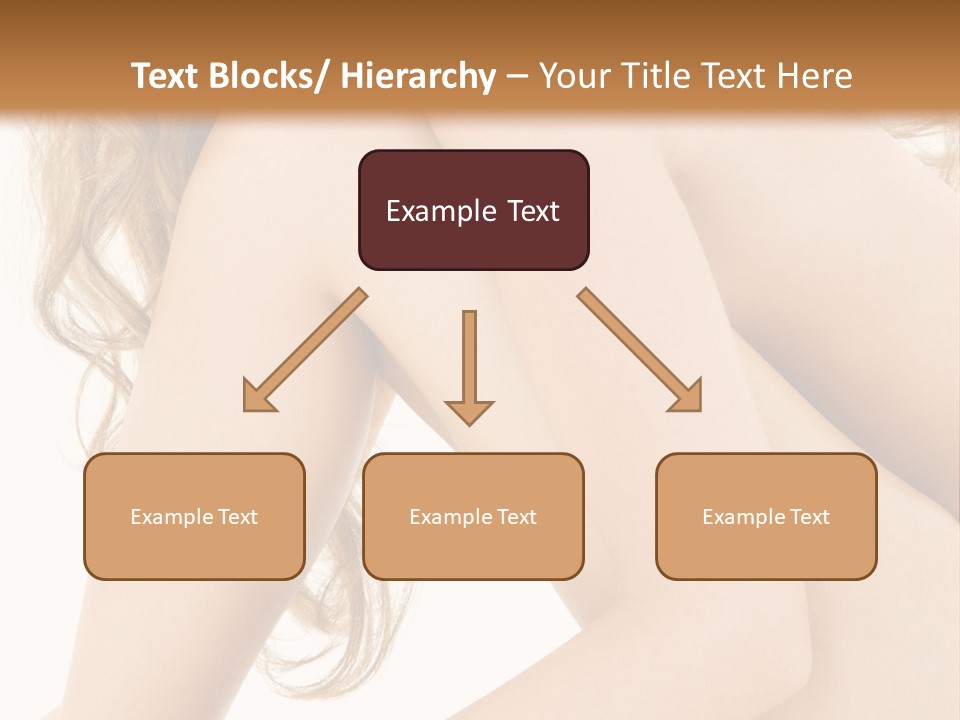 Picture Of Healthy Naked Woman Over White PowerPoint Template