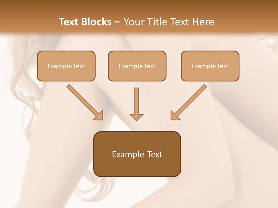 Picture Of Healthy Naked Woman Over White PowerPoint Template