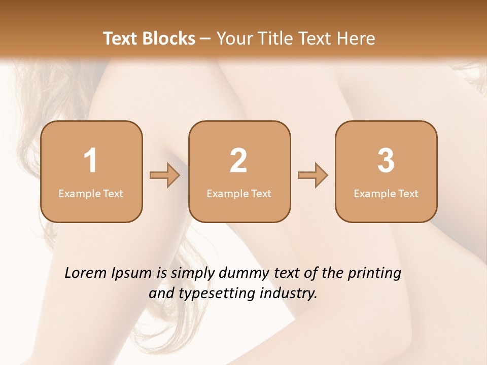 Picture Of Healthy Naked Woman Over White PowerPoint Template