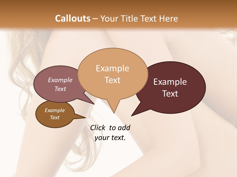 Picture Of Healthy Naked Woman Over White PowerPoint Template