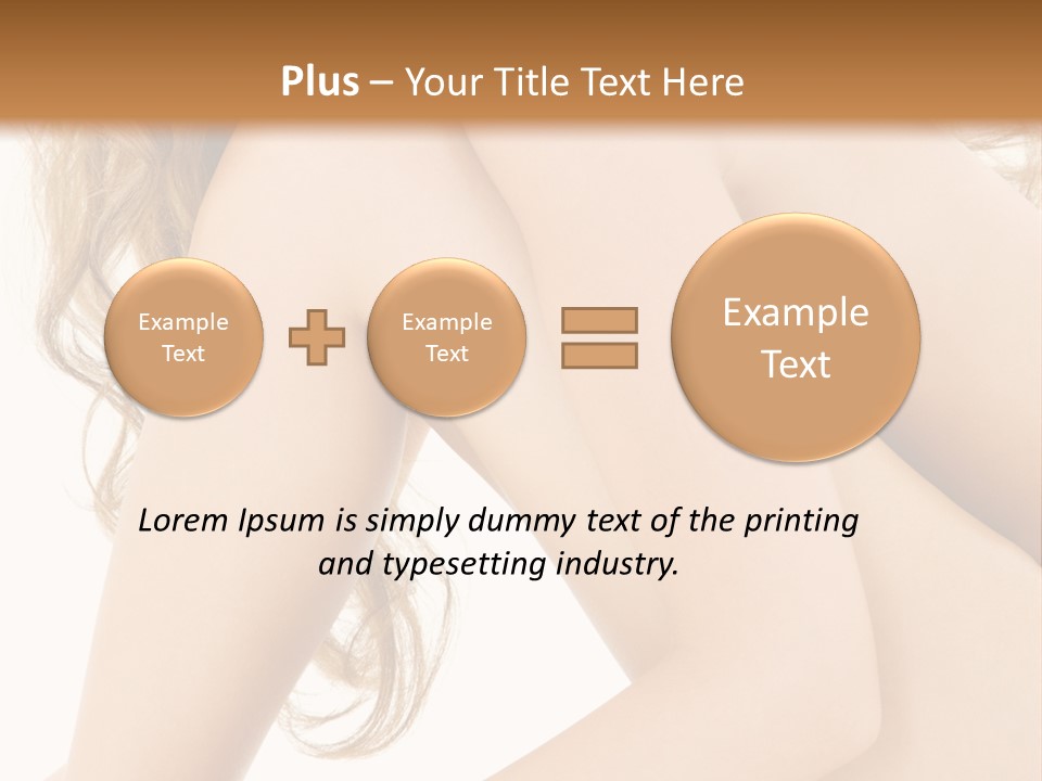 Picture Of Healthy Naked Woman Over White PowerPoint Template
