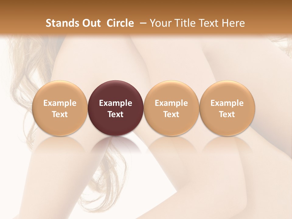 Picture Of Healthy Naked Woman Over White PowerPoint Template