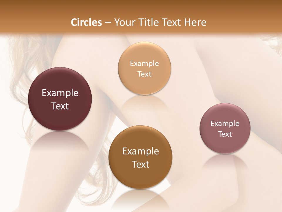 Picture Of Healthy Naked Woman Over White PowerPoint Template