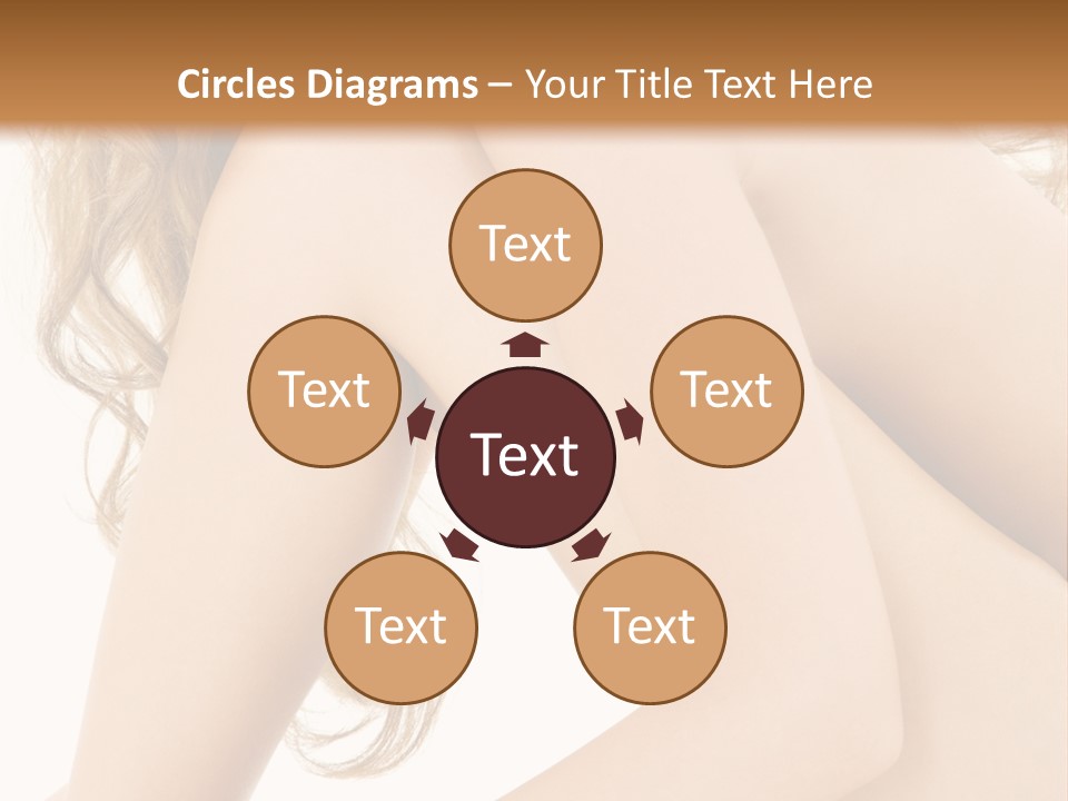 Picture Of Healthy Naked Woman Over White PowerPoint Template