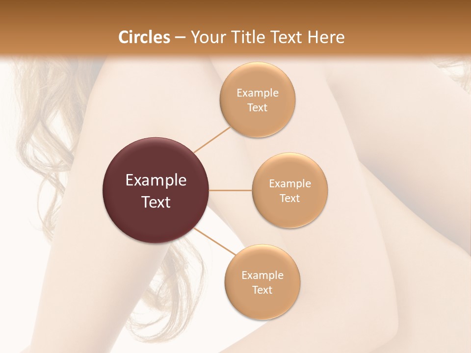 Picture Of Healthy Naked Woman Over White PowerPoint Template