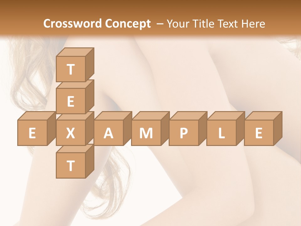 Picture Of Healthy Naked Woman Over White PowerPoint Template