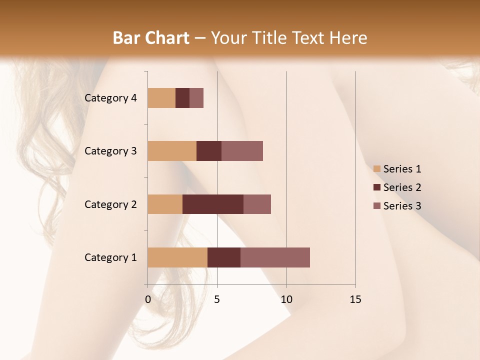 Picture Of Healthy Naked Woman Over White PowerPoint Template