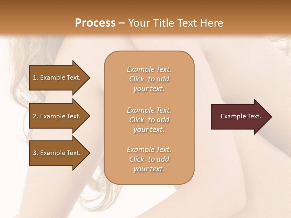 Picture Of Healthy Naked Woman Over White PowerPoint Template