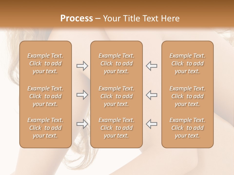 Picture Of Healthy Naked Woman Over White PowerPoint Template