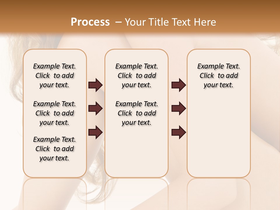 Picture Of Healthy Naked Woman Over White PowerPoint Template