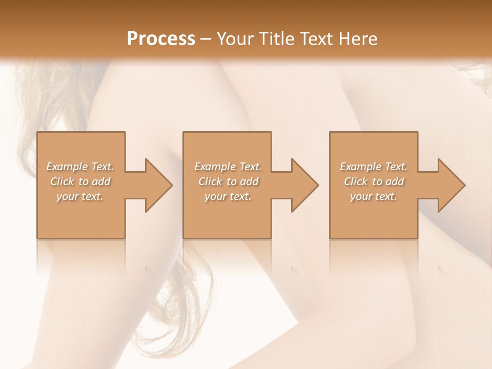 Picture Of Healthy Naked Woman Over White PowerPoint Template