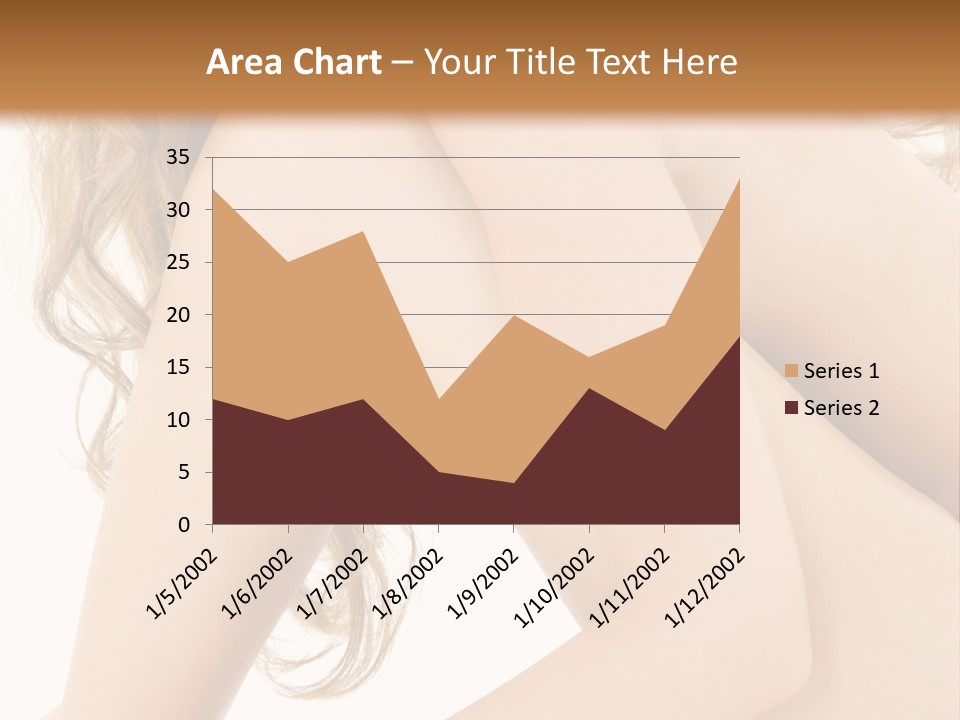 Picture Of Healthy Naked Woman Over White PowerPoint Template