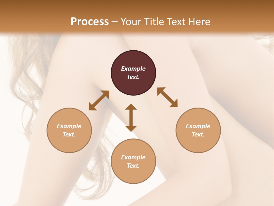 Picture Of Healthy Naked Woman Over White PowerPoint Template