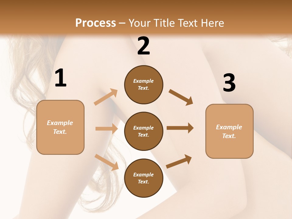 Picture Of Healthy Naked Woman Over White PowerPoint Template