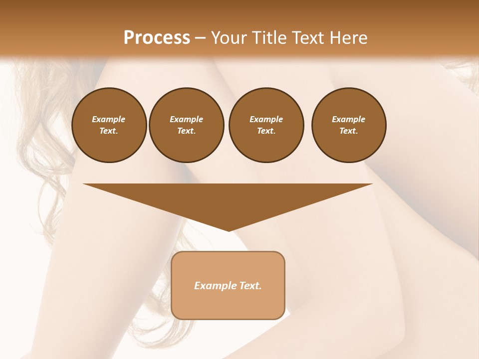 Picture Of Healthy Naked Woman Over White PowerPoint Template
