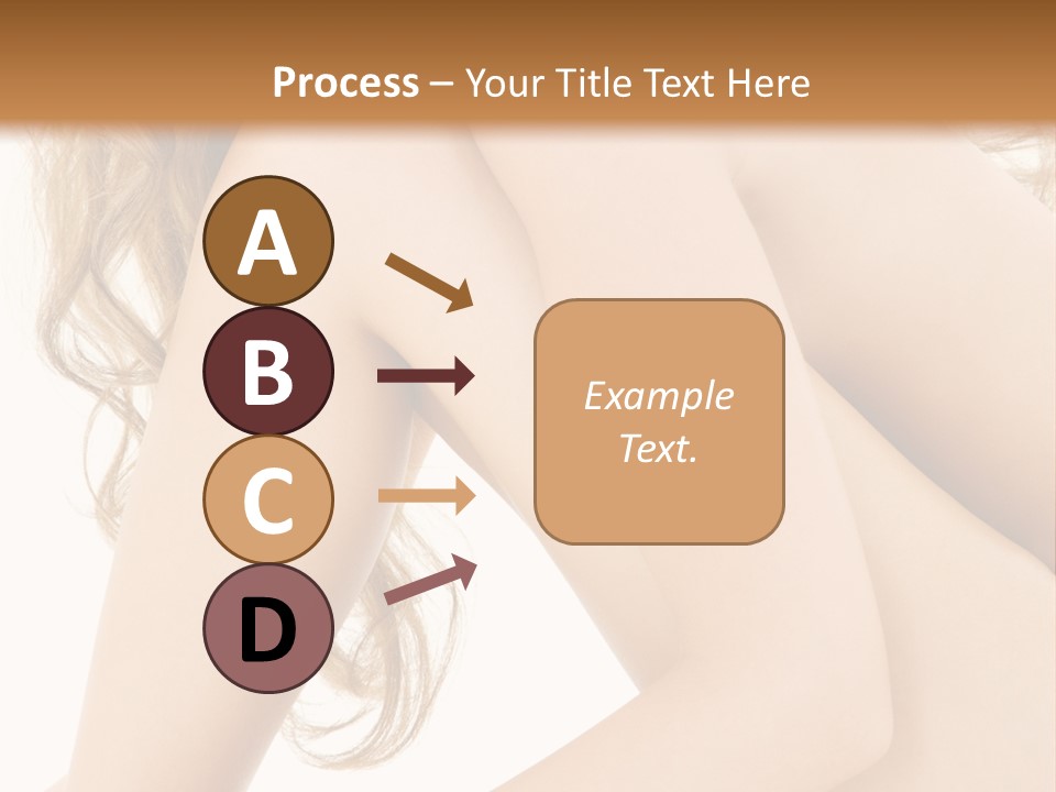 Picture Of Healthy Naked Woman Over White PowerPoint Template