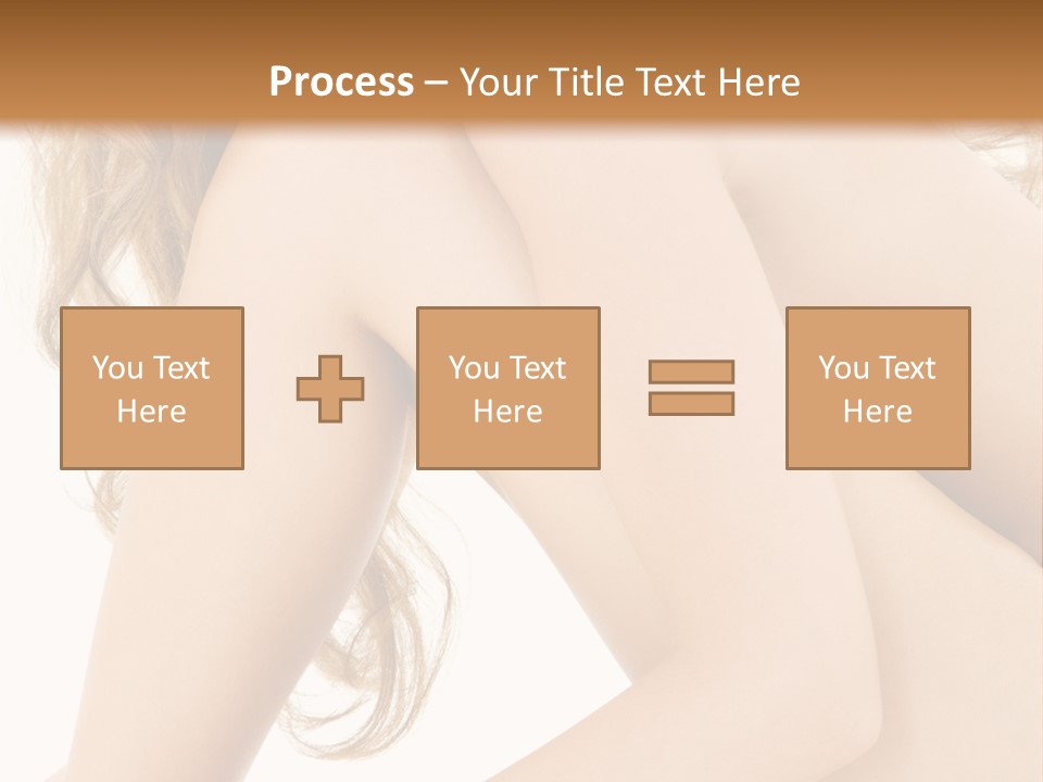 Picture Of Healthy Naked Woman Over White PowerPoint Template