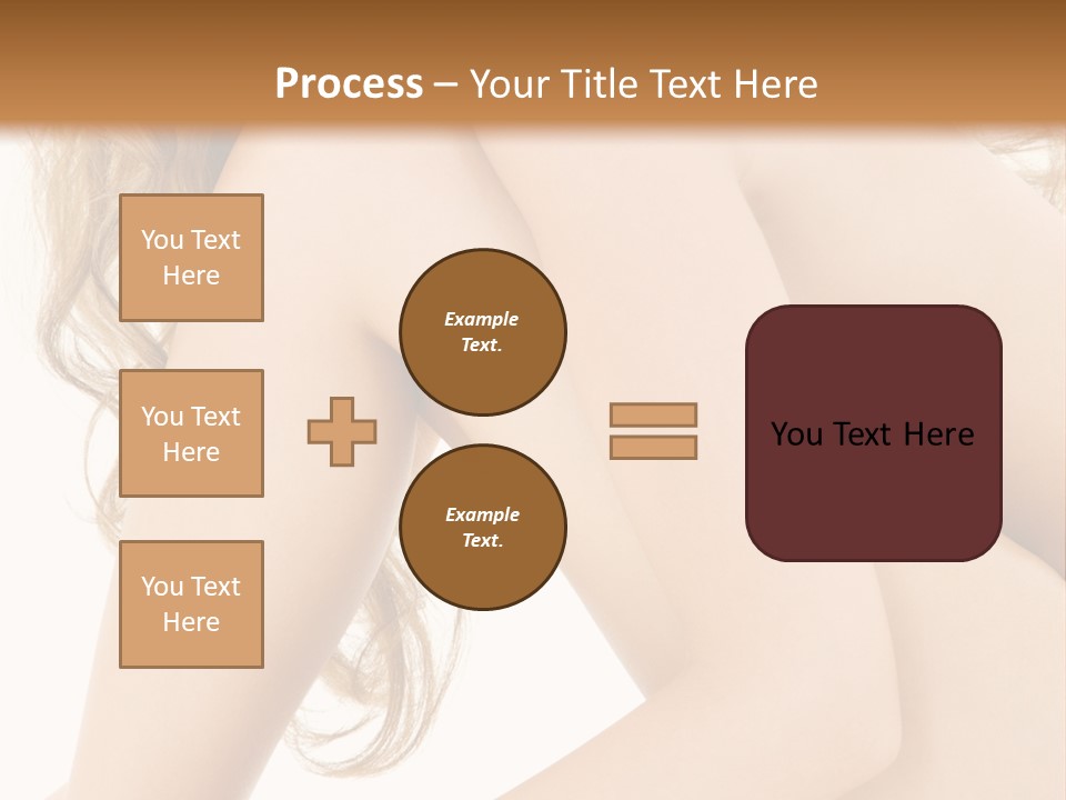 Picture Of Healthy Naked Woman Over White PowerPoint Template