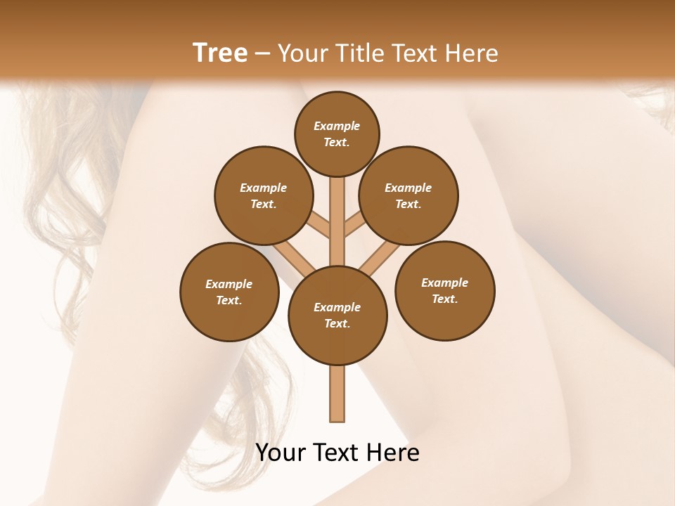 Picture Of Healthy Naked Woman Over White PowerPoint Template