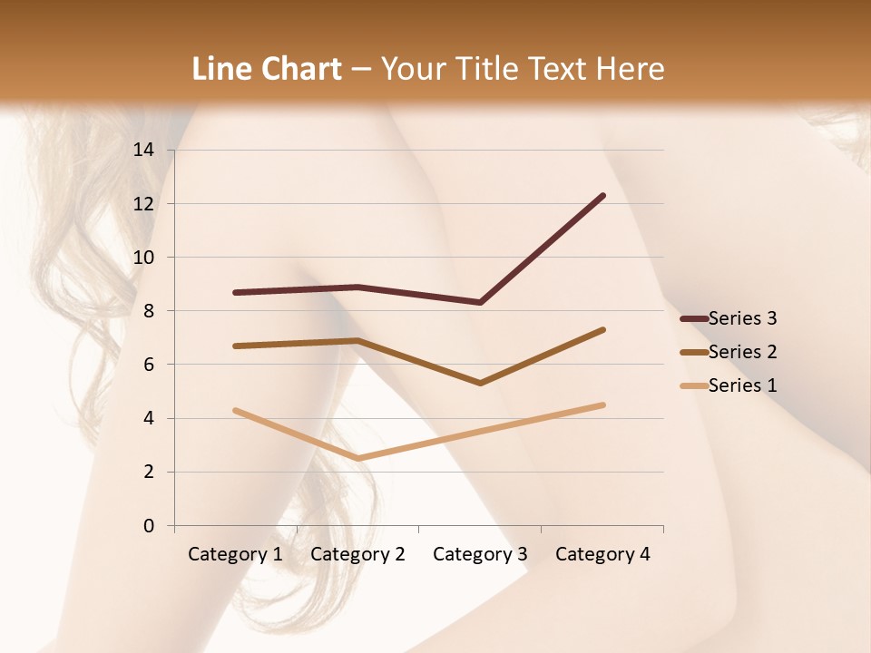 Picture Of Healthy Naked Woman Over White PowerPoint Template