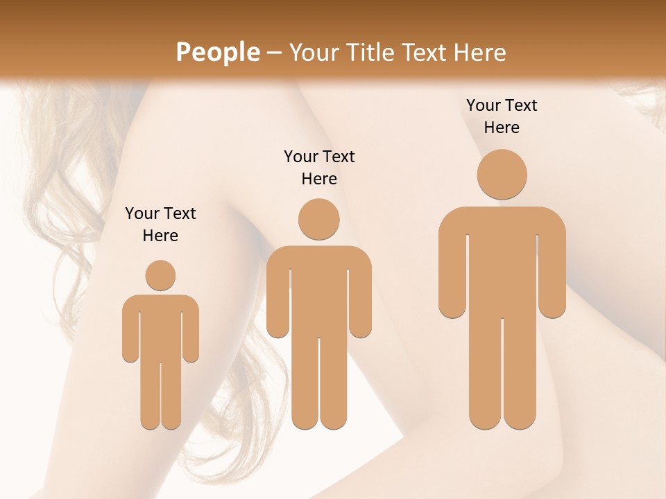 Picture Of Healthy Naked Woman Over White PowerPoint Template