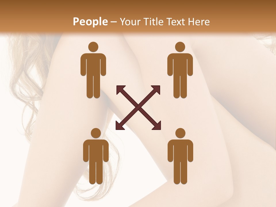 Picture Of Healthy Naked Woman Over White PowerPoint Template