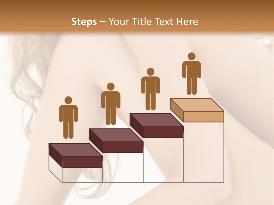 Picture Of Healthy Naked Woman Over White PowerPoint Template