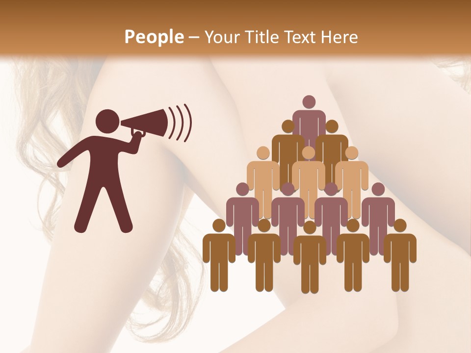 Picture Of Healthy Naked Woman Over White PowerPoint Template