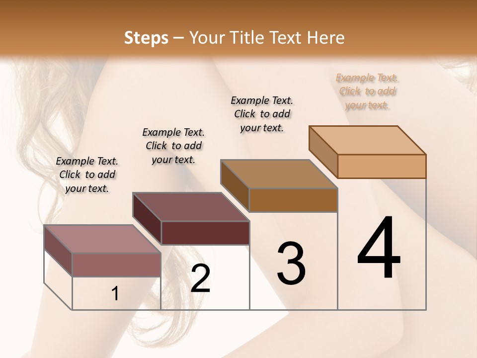 Picture Of Healthy Naked Woman Over White PowerPoint Template