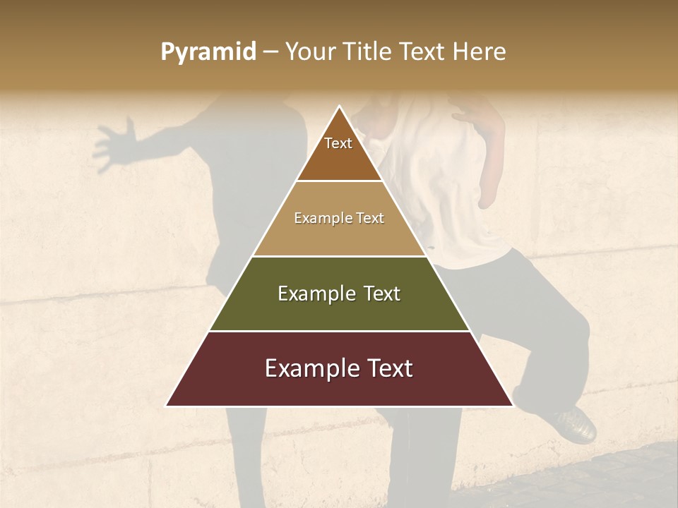 Boy Playing Catch With His Shadow Near The Wall. Lisbon, Portugal PowerPoint Template