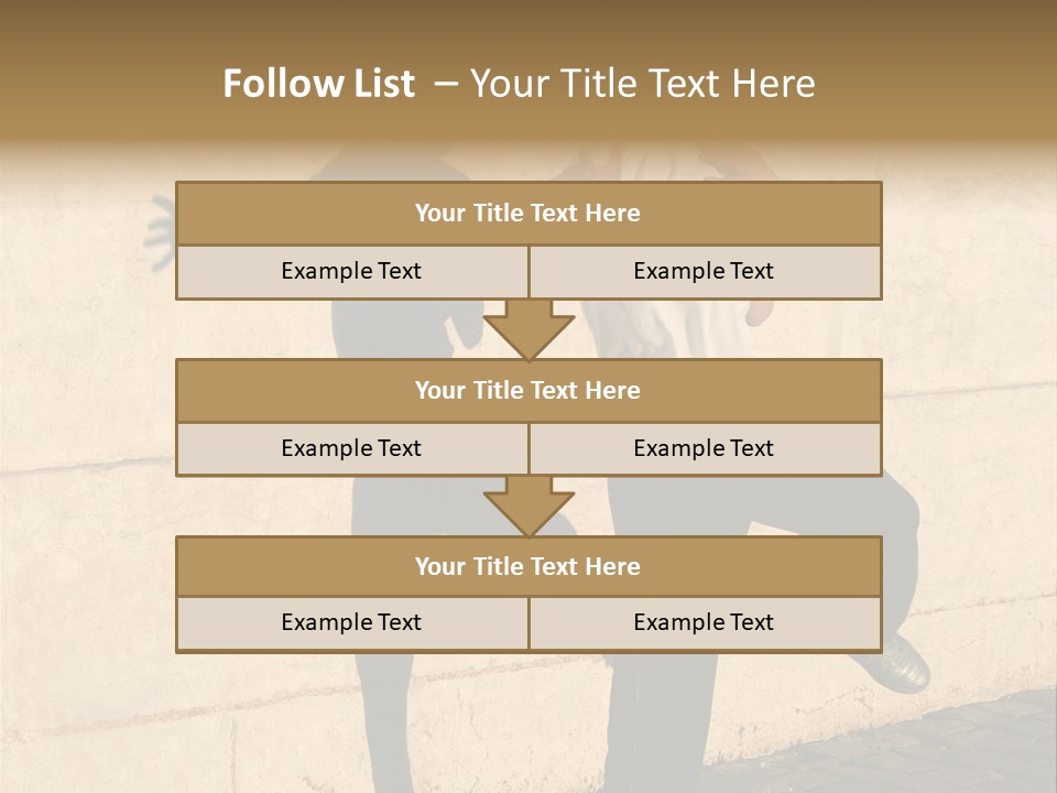 Boy Playing Catch With His Shadow Near The Wall. Lisbon, Portugal PowerPoint Template