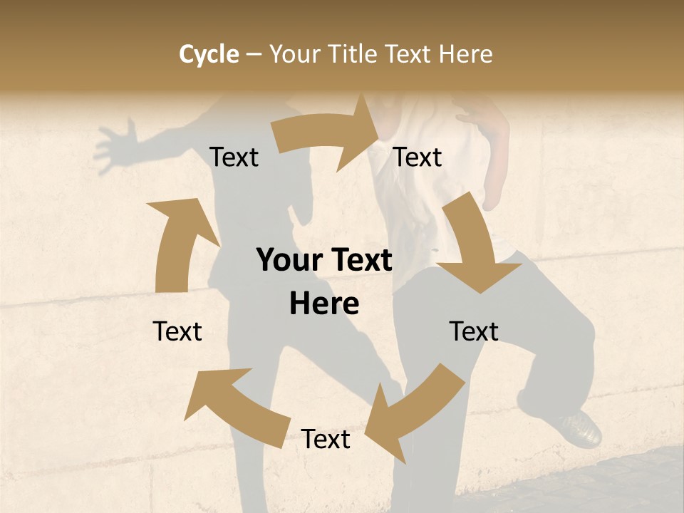 Boy Playing Catch With His Shadow Near The Wall. Lisbon, Portugal PowerPoint Template