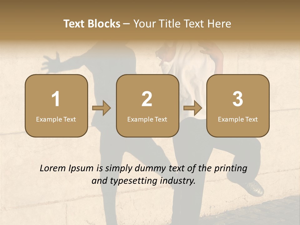 Boy Playing Catch With His Shadow Near The Wall. Lisbon, Portugal PowerPoint Template