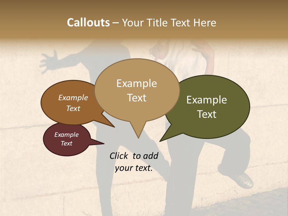 Boy Playing Catch With His Shadow Near The Wall. Lisbon, Portugal PowerPoint Template