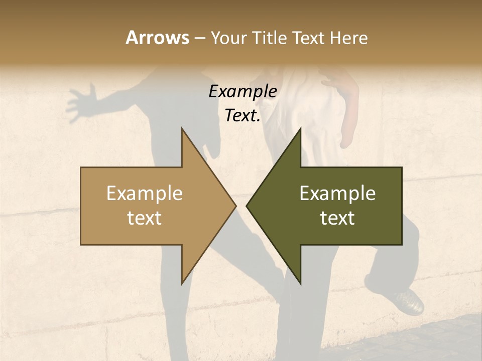 Boy Playing Catch With His Shadow Near The Wall. Lisbon, Portugal PowerPoint Template