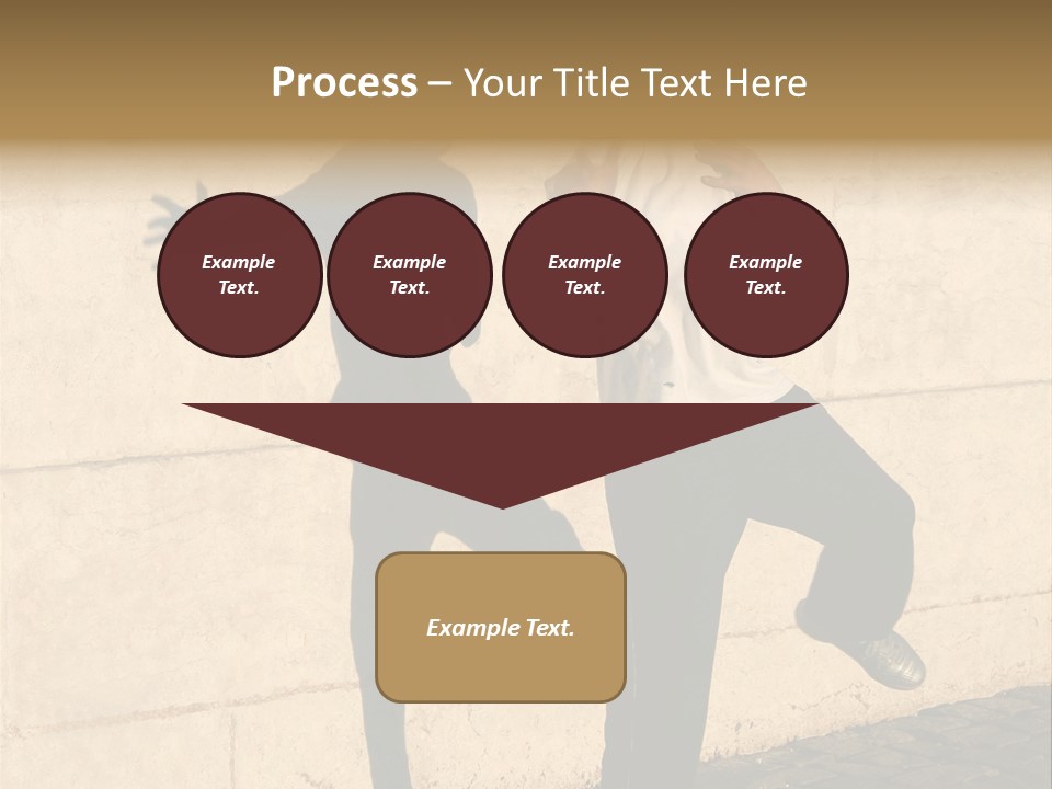 Boy Playing Catch With His Shadow Near The Wall. Lisbon, Portugal PowerPoint Template