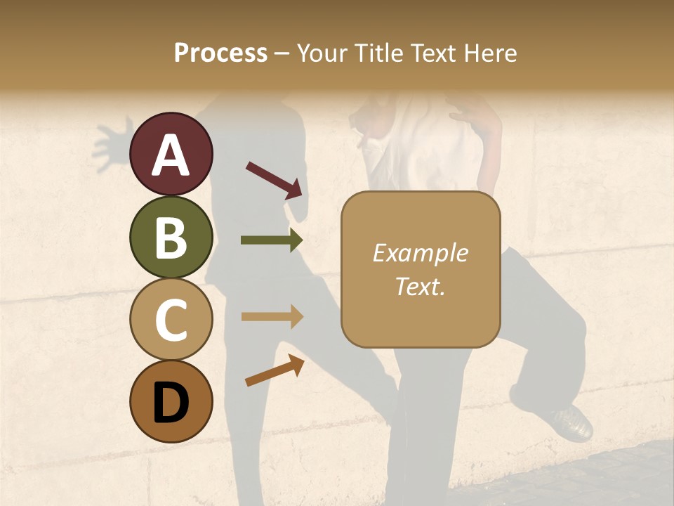 Boy Playing Catch With His Shadow Near The Wall. Lisbon, Portugal PowerPoint Template