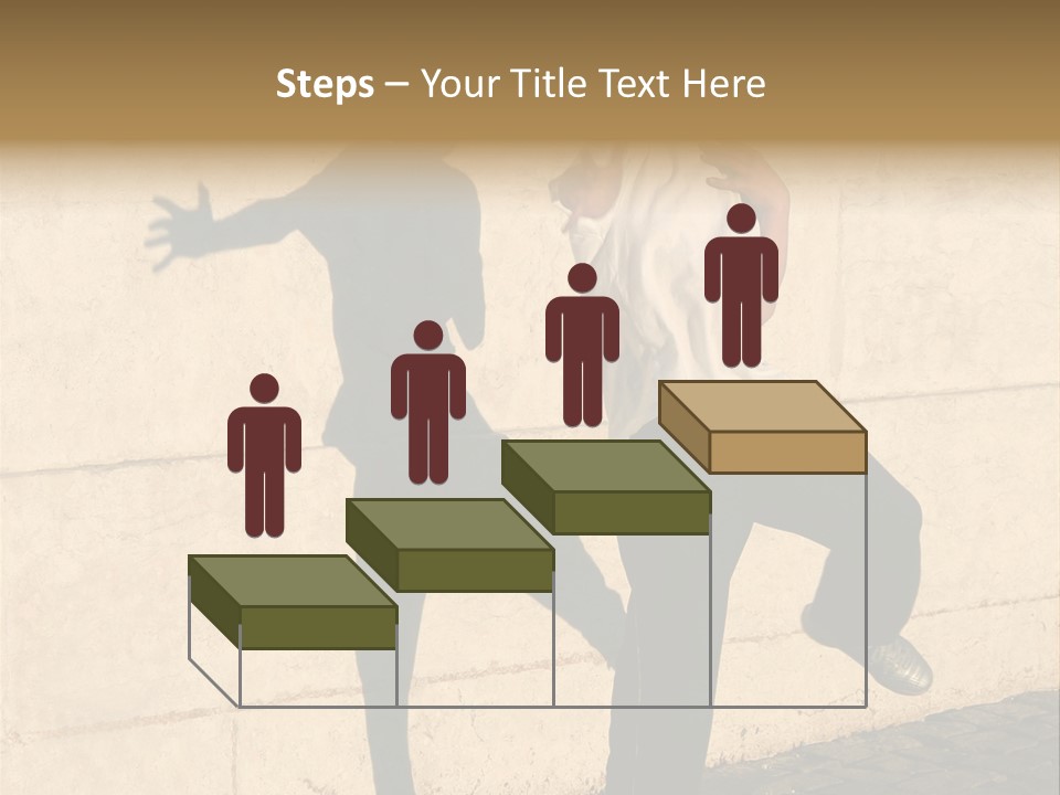 Boy Playing Catch With His Shadow Near The Wall. Lisbon, Portugal PowerPoint Template