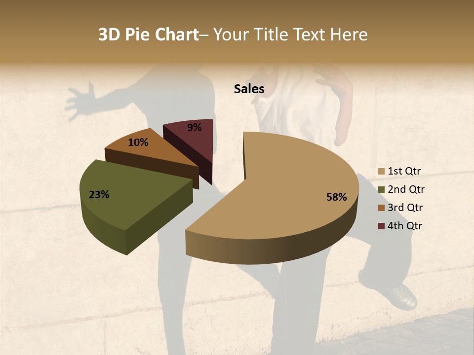 Boy Playing Catch With His Shadow Near The Wall. Lisbon, Portugal PowerPoint Template
