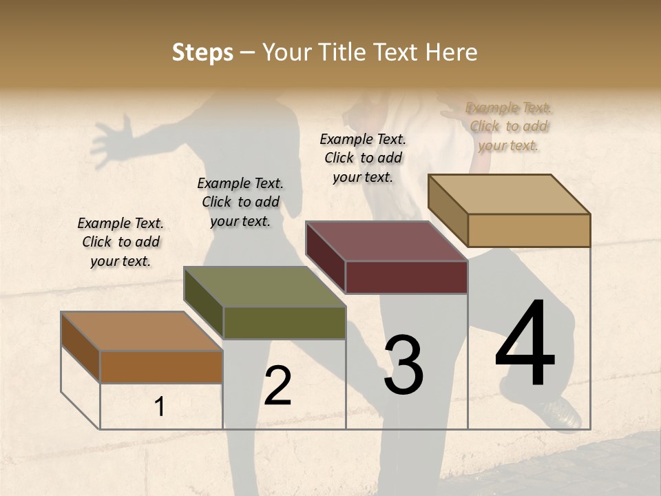 Boy Playing Catch With His Shadow Near The Wall. Lisbon, Portugal PowerPoint Template