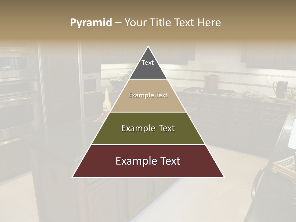 A Large Kitchen With A Center Island With A Wine Bottle On It PowerPoint Template