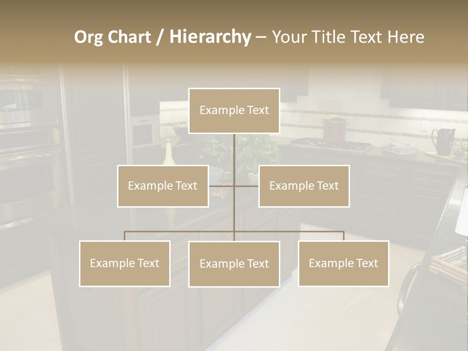 A Large Kitchen With A Center Island With A Wine Bottle On It PowerPoint Template