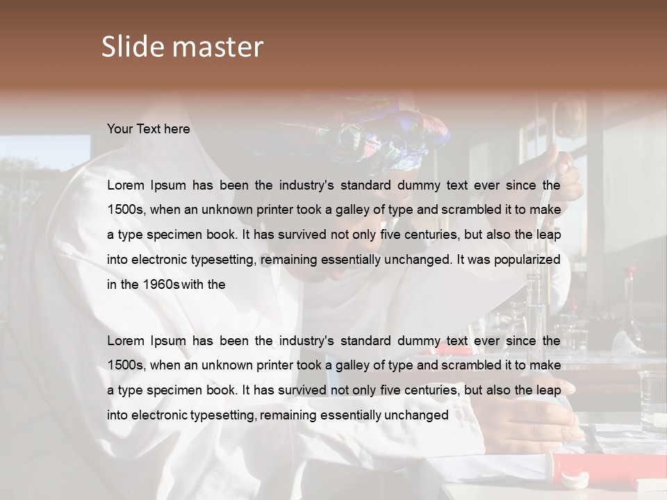 A Woman Is Doing Something In A Lab PowerPoint Template