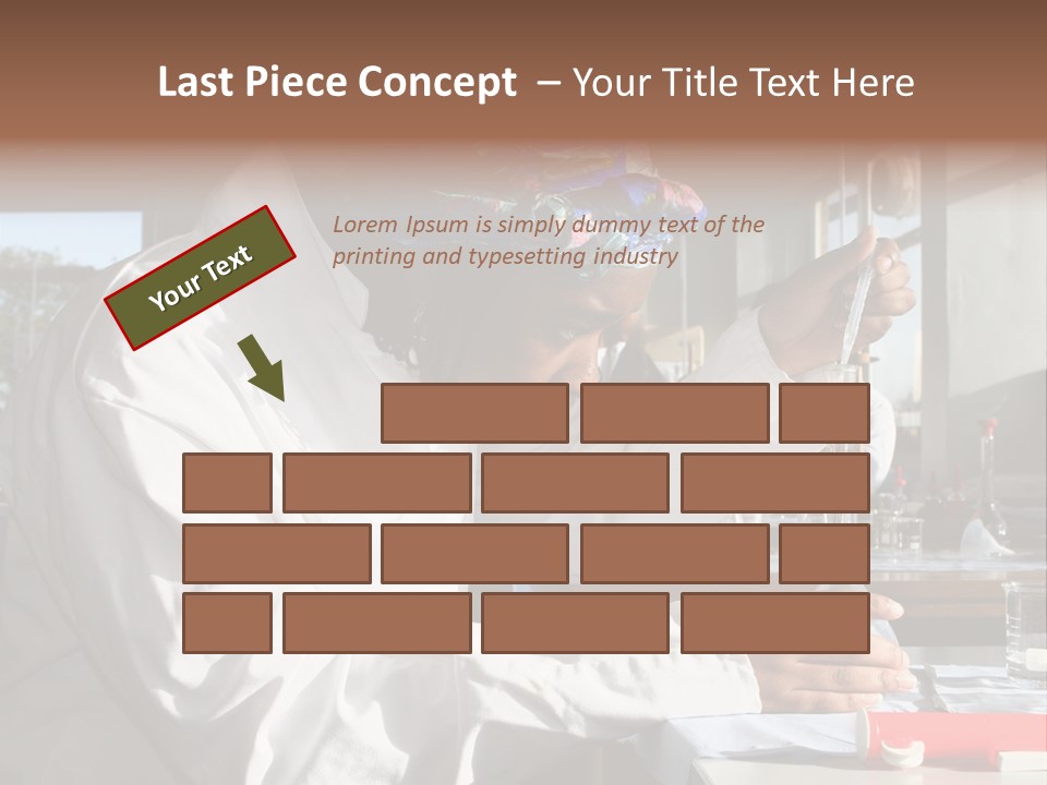A Woman Is Doing Something In A Lab PowerPoint Template