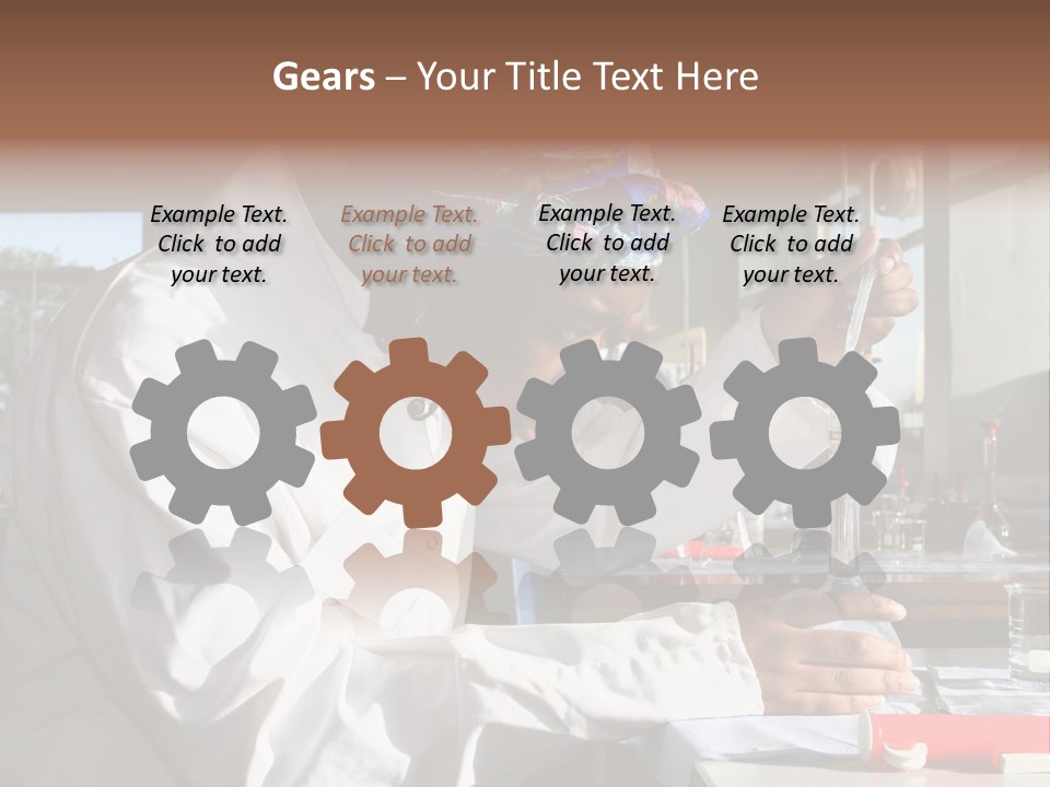 A Woman Is Doing Something In A Lab PowerPoint Template