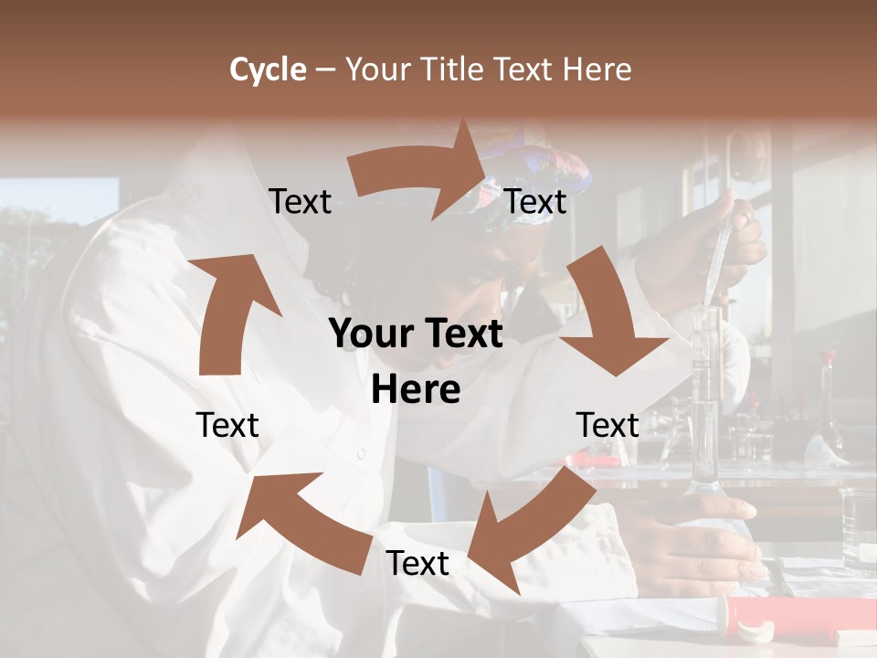 A Woman Is Doing Something In A Lab PowerPoint Template
