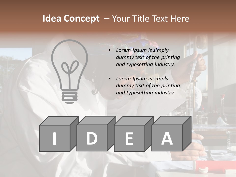 A Woman Is Doing Something In A Lab PowerPoint Template