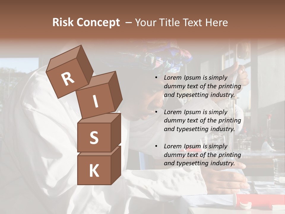 A Woman Is Doing Something In A Lab PowerPoint Template