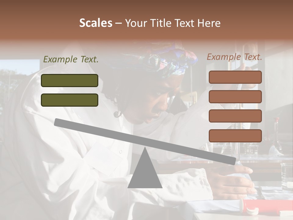 A Woman Is Doing Something In A Lab PowerPoint Template