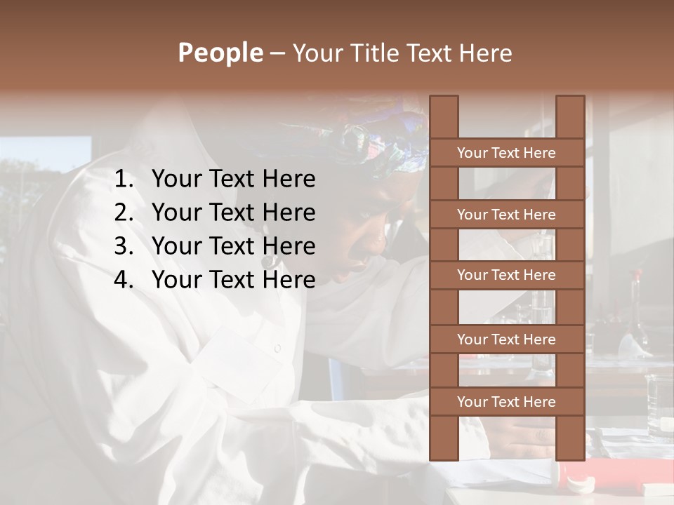 A Woman Is Doing Something In A Lab PowerPoint Template